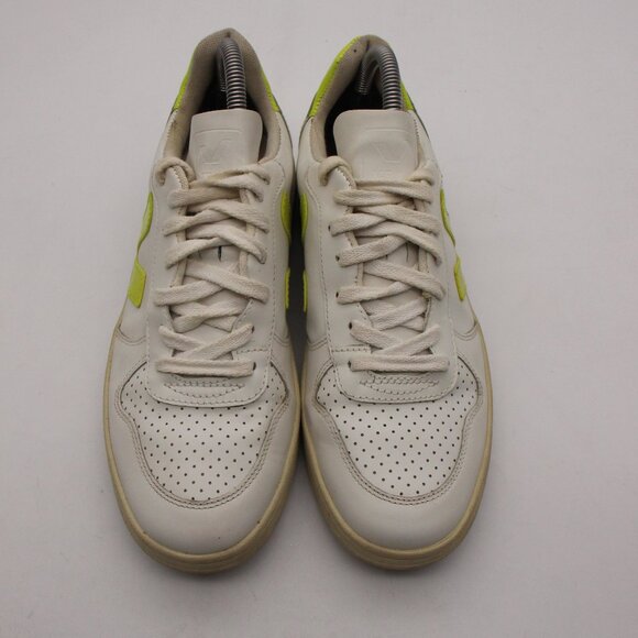 Veja V 10 Women's Size 8  White Green Leather Lace Up Logo Sneakers Lace Up - Picture 2 of 10